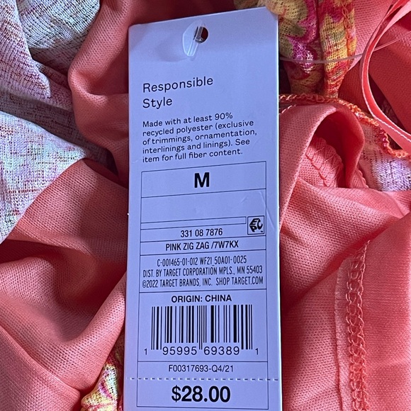 NWT Wild Fable summer mini dress. 29” shoulder to bottom. Adjustable straps. - Picture 8 of 8